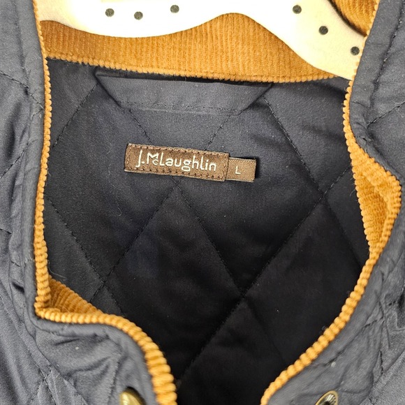 J McLaughlin Womens Navy Quilted Vest Large - Picture 3 of 4